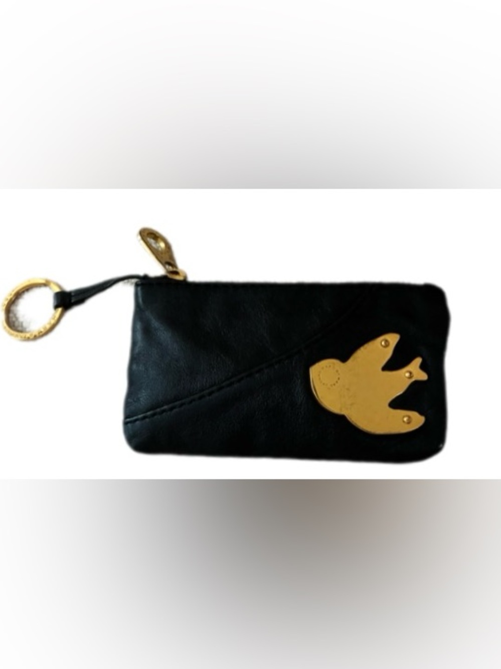Marc by Marc Jacobs EUC black leather coin pouch w/ key ring